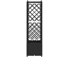 Pakeltas lovas su trelėmis ir stogu Juoda 125 x 40 x 138 cm PP