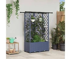 Pakeltas lovas su trelėmis ir stogu Pilka 124 x 40 x 138 cm PP