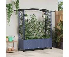Pakeltas lovas su trelėmis ir stogu Pilka 164 x 40 x 144 cm PP
