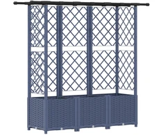 Pakeltas lovas su trelėmis ir stogu Pilka 162,5 x 40 x 138 cm