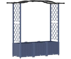 Pakeltas lovas su trelėmis ir stogu Pilka 164 x 40 x 142 cm PP