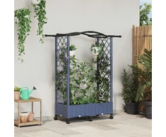 Pakeltas lovas su trelėmis ir stogu Pilka 124 x 40 x 129 cm PP