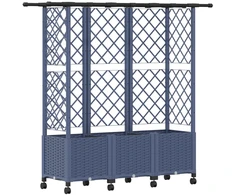 Pakeltas lovas su trelėmis ir stogu Pilka 163,5 x 40 x 142 cm