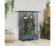 Pakeltas lovas su trelėmis ir stogu Pilka 124 x 40 x 127 cm PP
