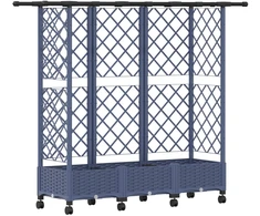 Pakeltas lovas su trelėmis ir stogu Pilka 164 x 40 x 127 cm PP