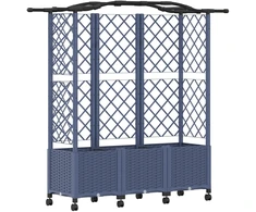 Pakeltas lovas su trelėmis ir stogu Pilka 163 x 40 x 144 cm PP