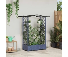 Pakeltas lovas su trelėmis ir stogu Pilka 124 x 40 x 125 cm PP