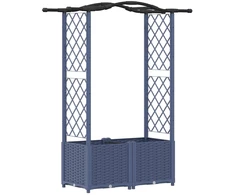 Pakeltas lovas su trelėmis ir stogu Pilka 125 x 40 x 138 cm PP