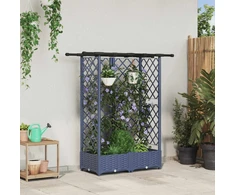 Pakeltas lovas su trelėmis ir stogu Pilka 124 x 40 x 123 cm PP