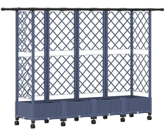 Pakeltas lovas su trelėmis ir stogu Pilka 202,5 x 40 x 127 cm