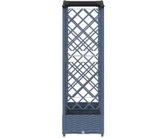 Pakeltas lovas su trelėmis ir stogu Pilka 203,5 x 40 x 123 cm