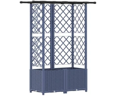 Pakeltas lovas su trelėmis ir stogu Pilka 124,5 x 40 x 138 cm