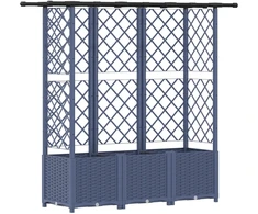 Pakeltas lovas su trelėmis ir stogu Pilka 163,5 x 40 x 138 cm