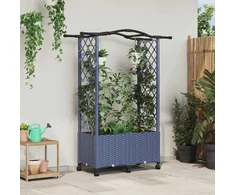 Pakeltas lovas su trelėmis ir stogu Pilka 125 x 40 x 144 cm PP