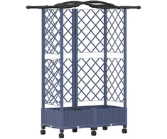 Pakeltas lovas su trelėmis ir stogu Pilka 124 x 40 x 129 cm PP