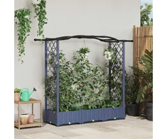 Pakeltas lovas su trelėmis ir stogu Pilka 169 x 40 x 125 cm PP