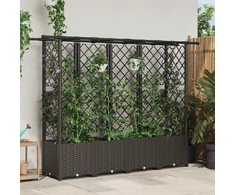 Pakeltas lovas su trelėmis ir stogu Ruda 203 x 40 x 138 cm PP