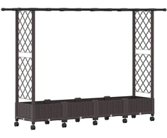 Pakeltas lovas su trelėmis ir stogu Ruda 203 x 40 x 127 cm PP