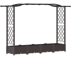 Pakeltas lovas su trelėmis ir stogu Ruda 207 x 40 x 126 cm PP