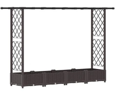 Pakeltas lovas su trelėmis ir stogu Ruda 203 x 40 x 123 cm PP