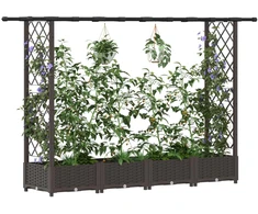 Pakeltas lovas su trelėmis ir stogu Ruda 203 x 40 x 121 cm PP