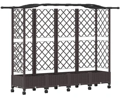 Pakeltas lovas su trelėmis ir stogu Ruda 203,5 x 40 x 129 cm PP