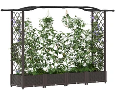 Pakeltas lovas su trelėmis ir stogu Ruda 207 x 40 x 123 cm PP