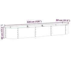 Pakelta lova Ruda 320 x 80 x 44 cm Plienas