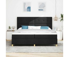 Kiemas lova su galvūgalio Juoda 200 x 200 cm audinys