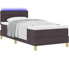 LED Čiužinio Lova Tamsiai rudas 80 x 200 cm audinys