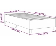 Platforminės lovos rėmas Šviesiai pilka 90 x 200 cm