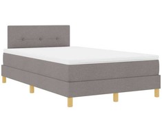 LED Čiužinio Lova su galvūgalio Taupe 120 x 190 cm audinys