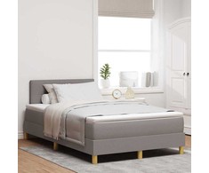 LED Čiužinio Lova su galvūgalio Taupe 120 x 190 cm audinys