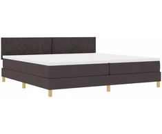 Kiemas lova su pagalve Tamsiai rudas 200 x 200 cm audinys