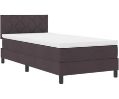 Kiemas lova su čiužiniu Tamsiai rudas 90 x 200 cm audinys