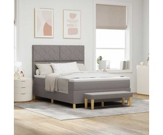 Kiemas lova su pagalve Tortora 140 x 190 cm audinys