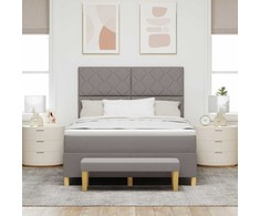 Kiemas lova su pagalve Tortora 140 x 190 cm audinys