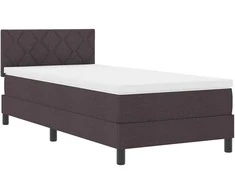Kiemas lova su čiužiniu Tamsiai rudas 90 x 190 cm audinys