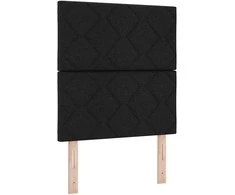 Kiemas lova su LED juostelėmis Juoda 80 x 200 cm audinys