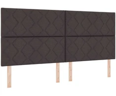 Kiemas lova su čiužiniu Tamsiai rudas 200 x 200 cm audinys
