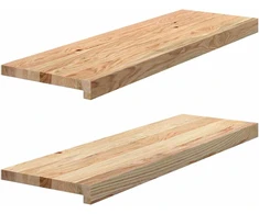 Palangės, 2 vnt, 80x30x2 cm, neapdorotas ąžuolo medienos