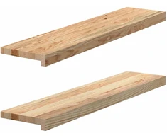 Palangės, 2 vnt, 90x20x2 cm, neapdorotas ąžuolo medienos