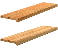 Palangės, 2 vnt, šviesiai rudos, 100x25x2 cm, ąžuolo medienos
