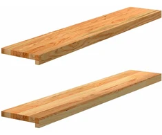 Palangės, 2 vnt, šviesiai rudos, 110x20x2 cm, ąžuolo medienos