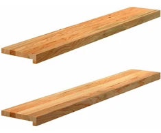Palangės, 2 vnt, šviesiai rudos, 120x20x2 cm, ąžuolo medienos