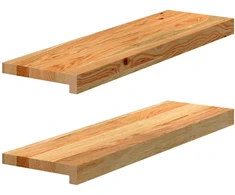 Palangės, 2 vnt, šviesiai rudos, 70x20x2 cm, ąžuolo medienos