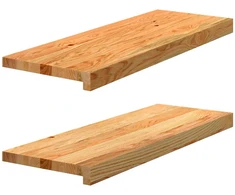 Palangės, 2 vnt, šviesiai rudos, 70x30x2 cm, ąžuolo medienos