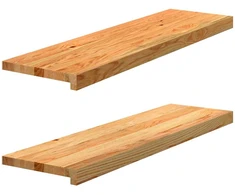 Palangės, 2 vnt, šviesiai rudos, 90x25x2 cm, ąžuolo medienos