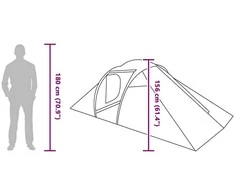 Tunelinė palapinė su stogu Mėlyna 510 x 240 x 156 cm tafta