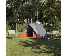 Kempingo palapinė Pilka ir oranžinė 320 x 275 x 190 cm tafta